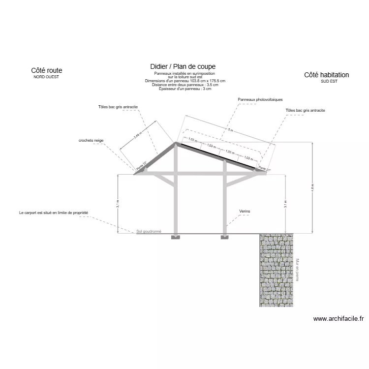 Didier  PLAN DE COUPE. Plan de 