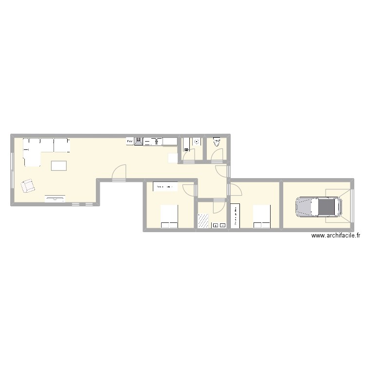 plan ladoux. Plan de 6 pièces et 125 m2