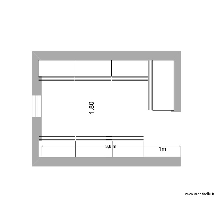 Cuisine. Plan de 0 pièce et 0 m2