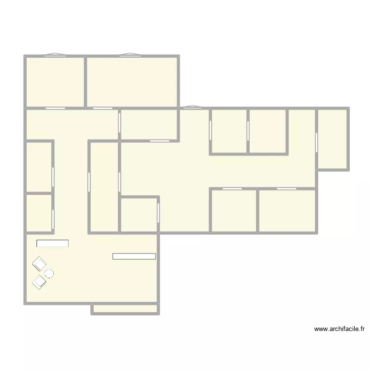 Institut. Plan de 15  et 107 m²