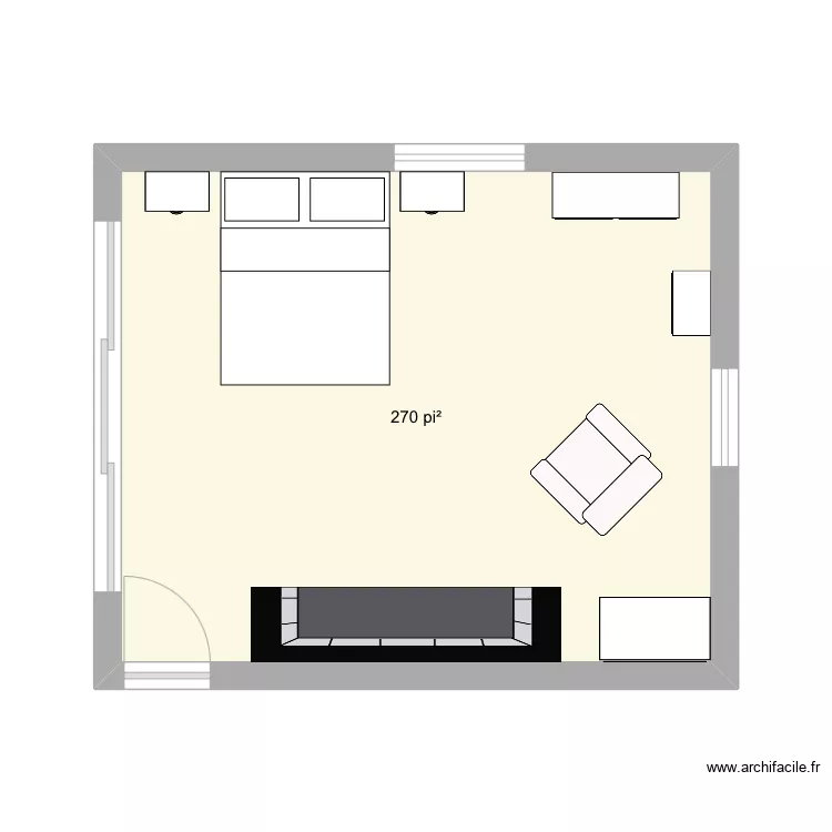 CHAMBRE PRINCIPALE. Plan de 