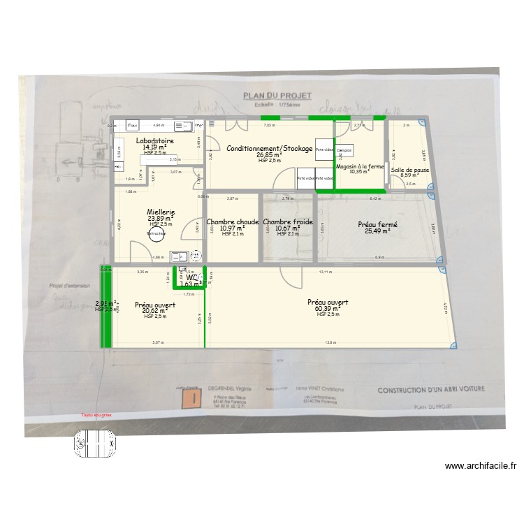 Miellerie. Plan de 0 pièce et 0 m2