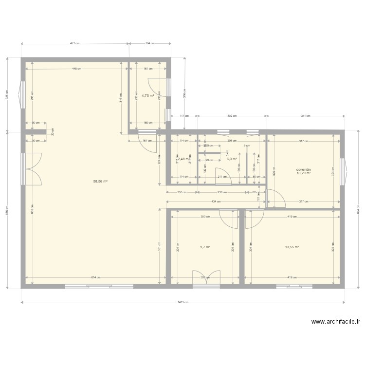 reno cuisine. Plan de 12 pièces et 184 m2