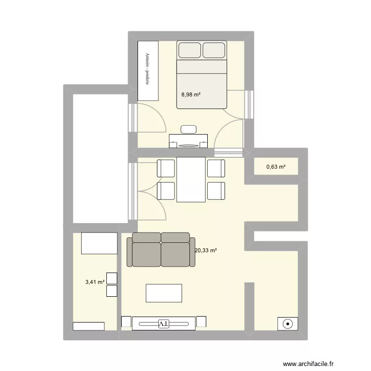 appart 518. Plan de 4 et 33 m² appart 518. Plan de 4 et 33 m²
