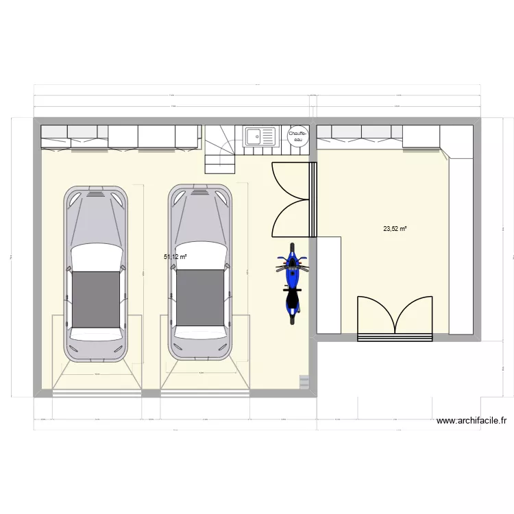 garage atelier. Plan de 2 Pièces et 75 m² garage atelier. Plan de 2 Pièces et 75 m²