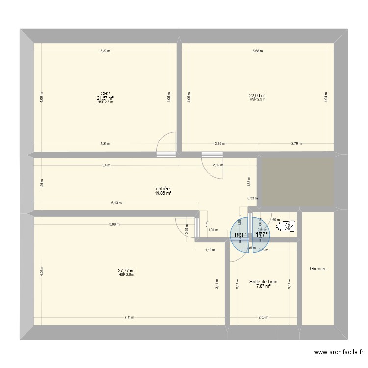 M31. Plan de 7 pièces et 110 m2