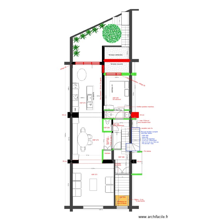 BAUCQ 77 Bel étage def. Plan de 6 pièces et 25 m2