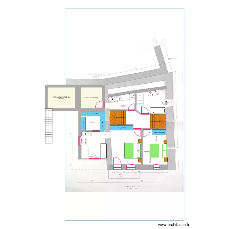 LE CHATELARD MOYEN ESC DEPLACE. Plan de 