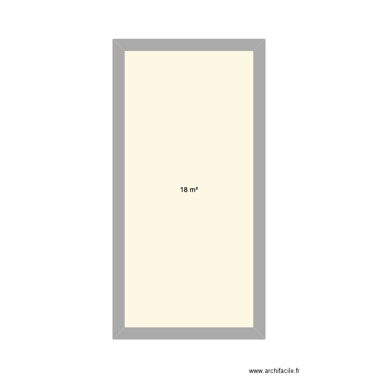 Roiffieux new. Plan de 1 pièce et 18 m2