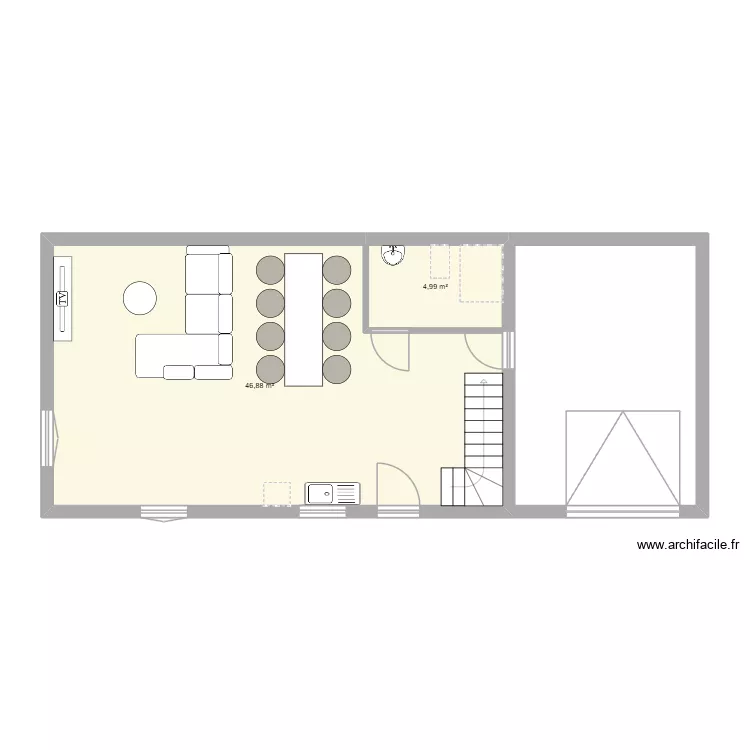 Nouvelle maison. Plan de 2 et 52 m² Nouvelle maison. Plan de 2 et 52 m²