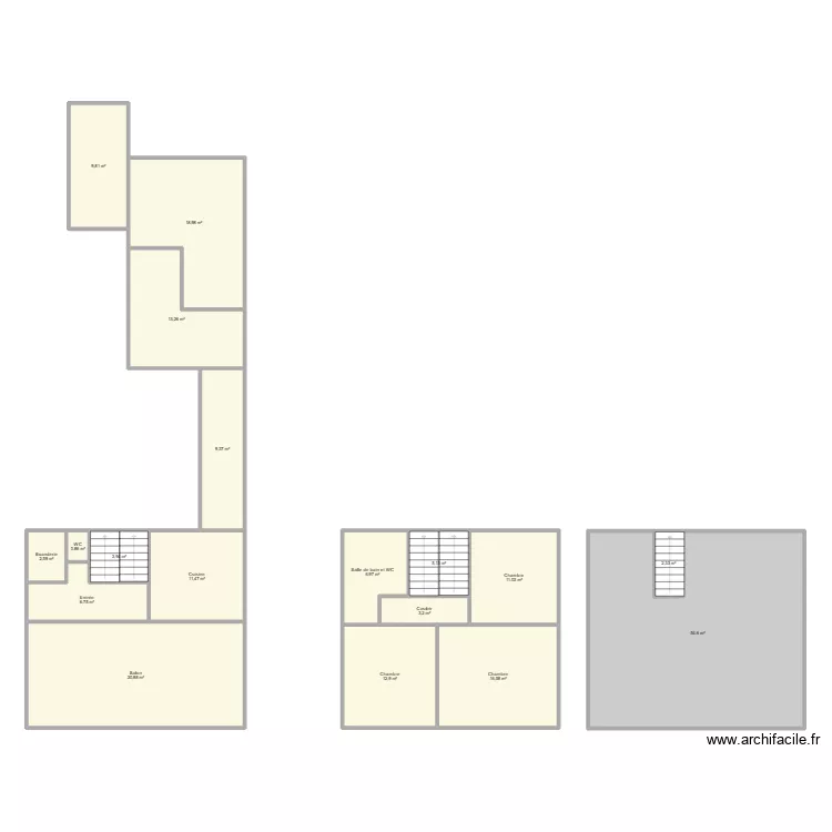 Maiso Xousse. Plan de 