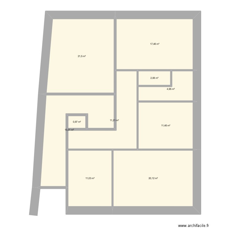 jezain. Plan de 10 pièces et 116 m2