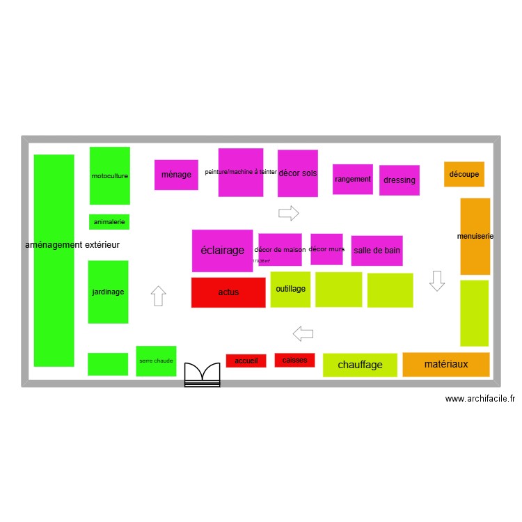 brico mar her. Plan de 1 pièce et 179 m2