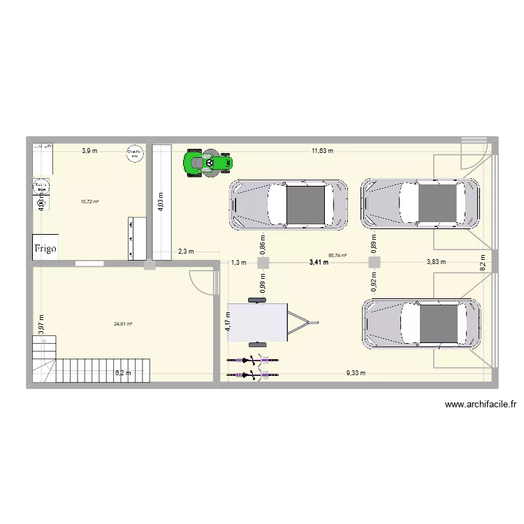 Plan Sous Sol. Plan de 3 et 126 m² Plan Sous Sol. Plan de 3 et 126 m²