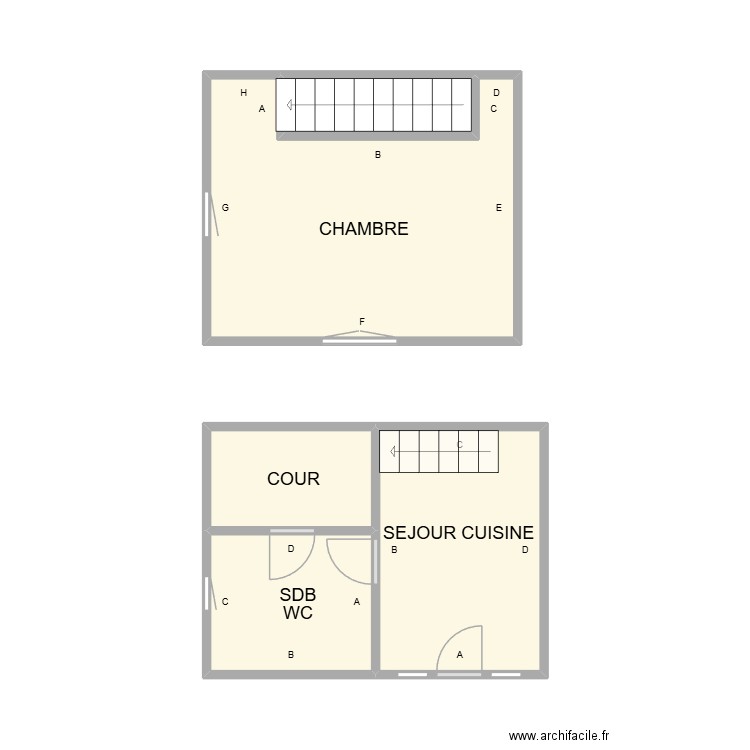 MILHAUD APPART PLB. Plan de 5 pièces et 27 m2