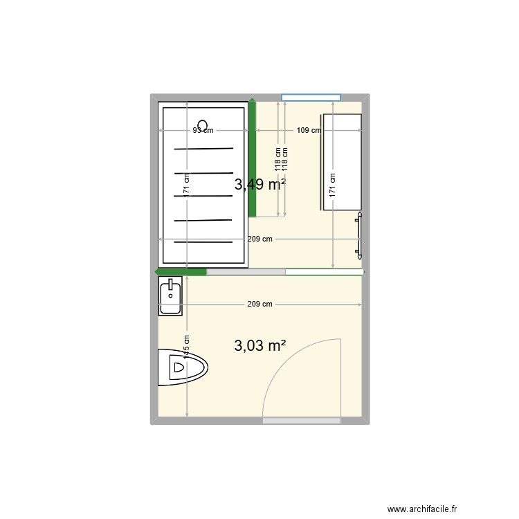 salle de bain BAS v2. Plan de 0 pièce et 0 m2