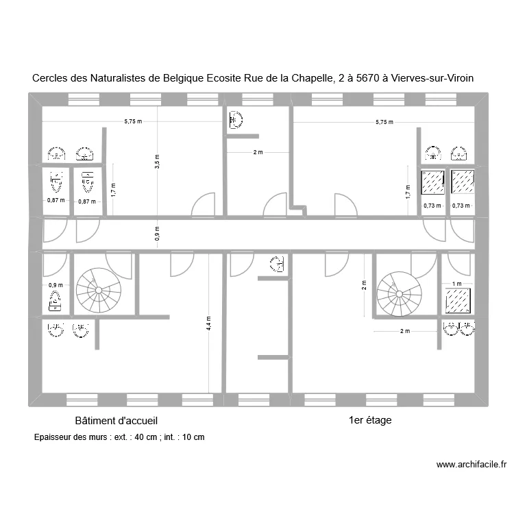 Ecosite accueil 1er. Plan de 14 et 115 m² Ecosite accueil 1er. Plan de 14 et 115 m²