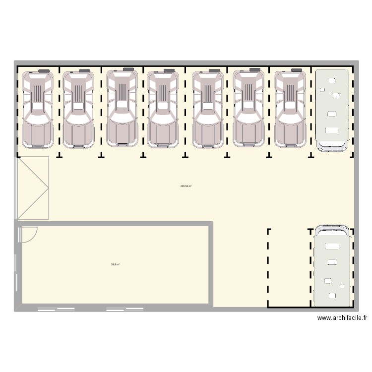 GARAGE ATE03 PLAN 2. Plan de 2 pièces et 394 m2