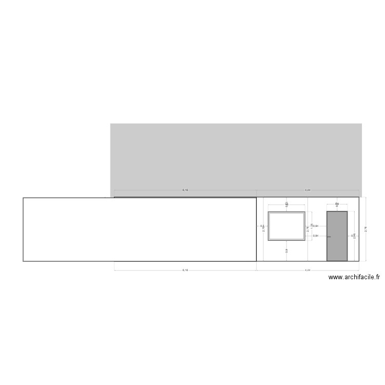FACADE OUEST NEW. Plan de 0 pièce et 0 m2