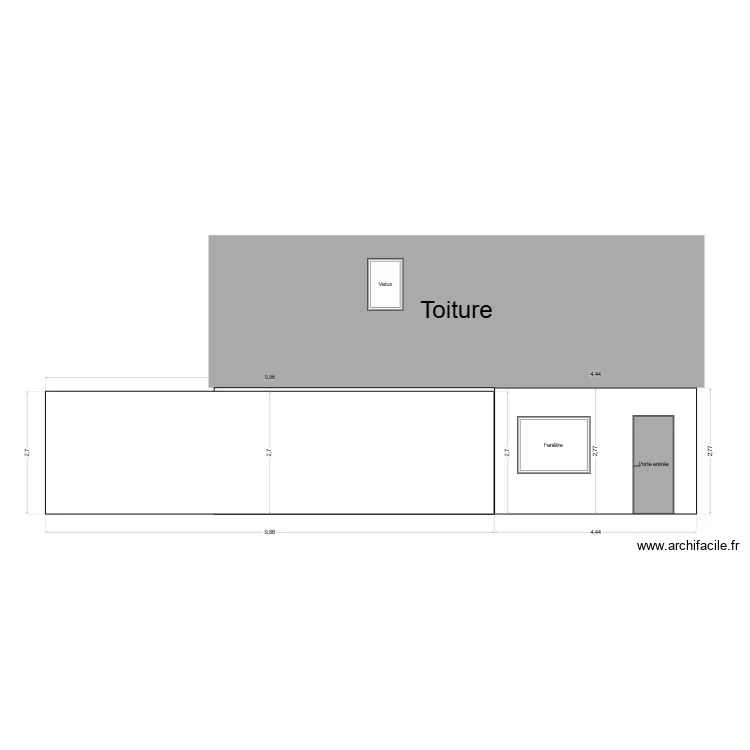FACADE OUEST NEW. Plan de FACADE OUEST NEW. Plan de