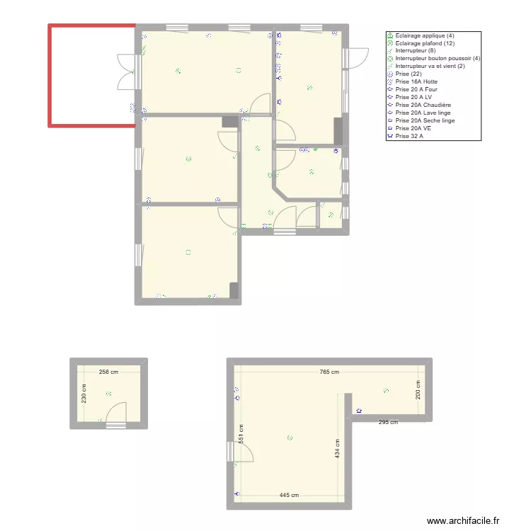 Electricit&eacute;. Plan de 