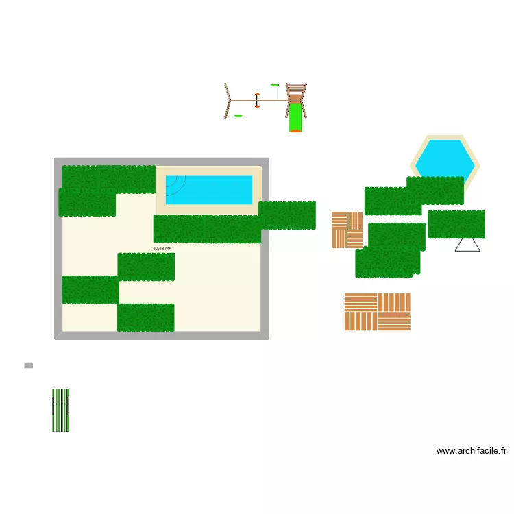 precentacion de mat de ronald. Plan de 1  et 40 m²