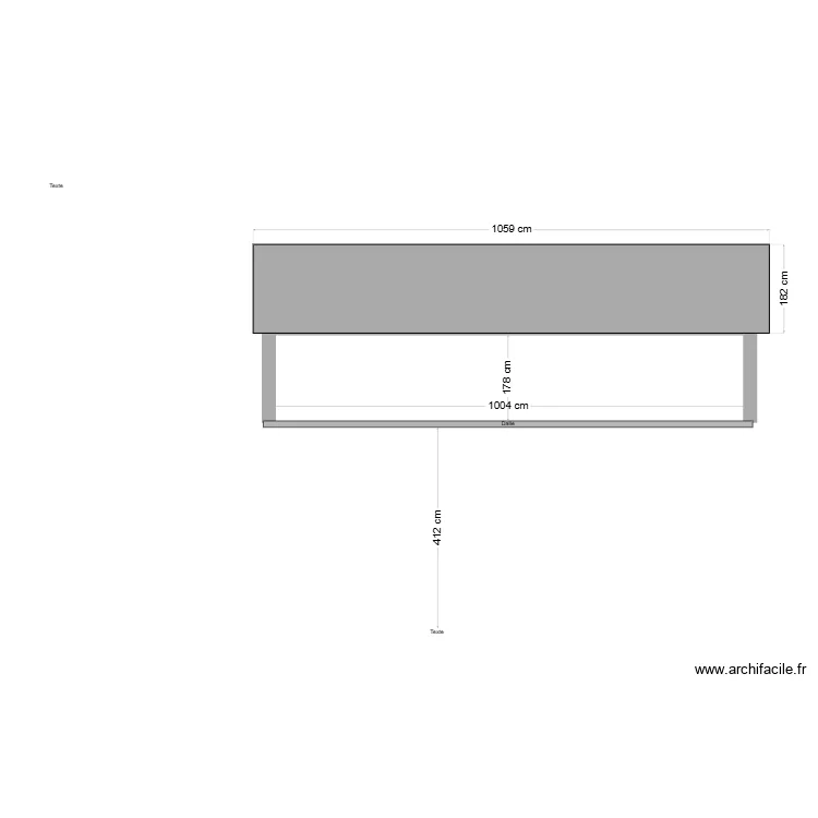 facade  ouest semi enterr&eacute;e. Plan de 