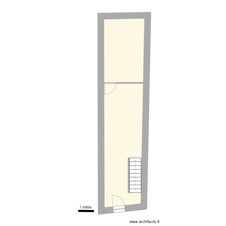 POTIERS 7 RDC. Plan de 2 pièces et 32 m2