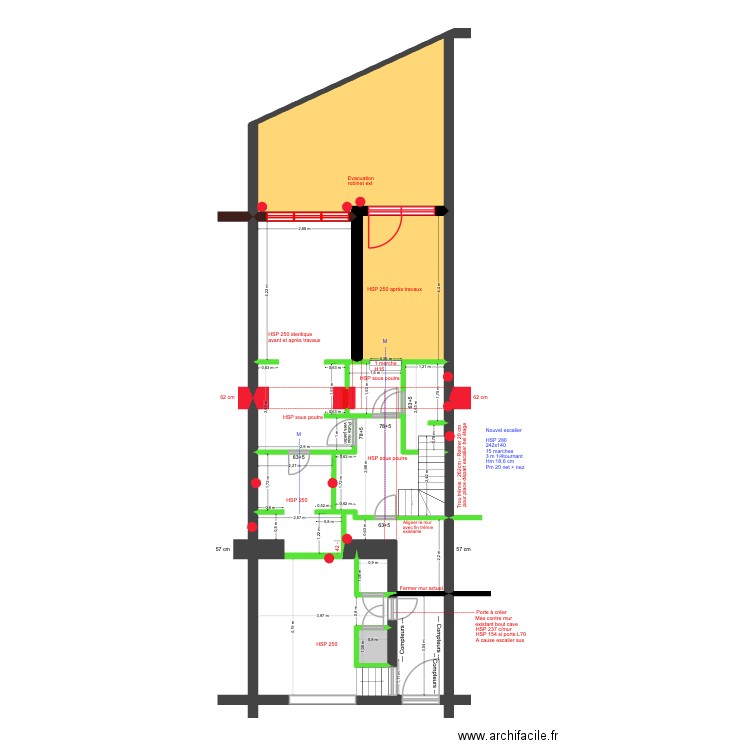 BAUCQ 77 Rez de Jardin Construction. Plan de 9 pièces et 92 m2