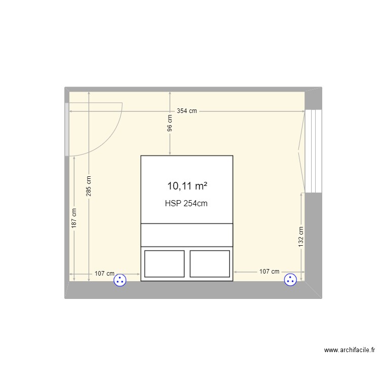 chambre. Plan de 0 pièce et 0 m2