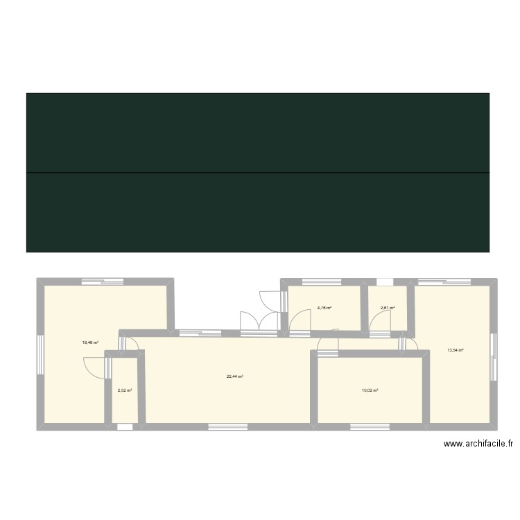 EnkaYde. Plan de 7 pièces et 72 m2
