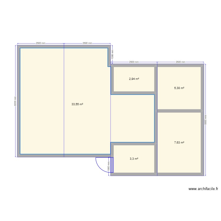 120 2. Plan de 5 pièces et 53 m2