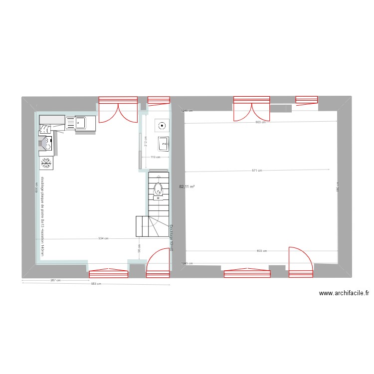 Location Maguy A. Plan de 1 pièce et 82 m2