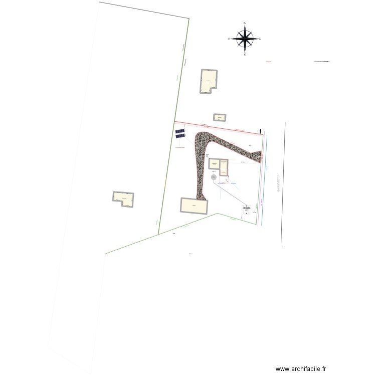 assainissement. Plan de 7 pièces et 359 m2