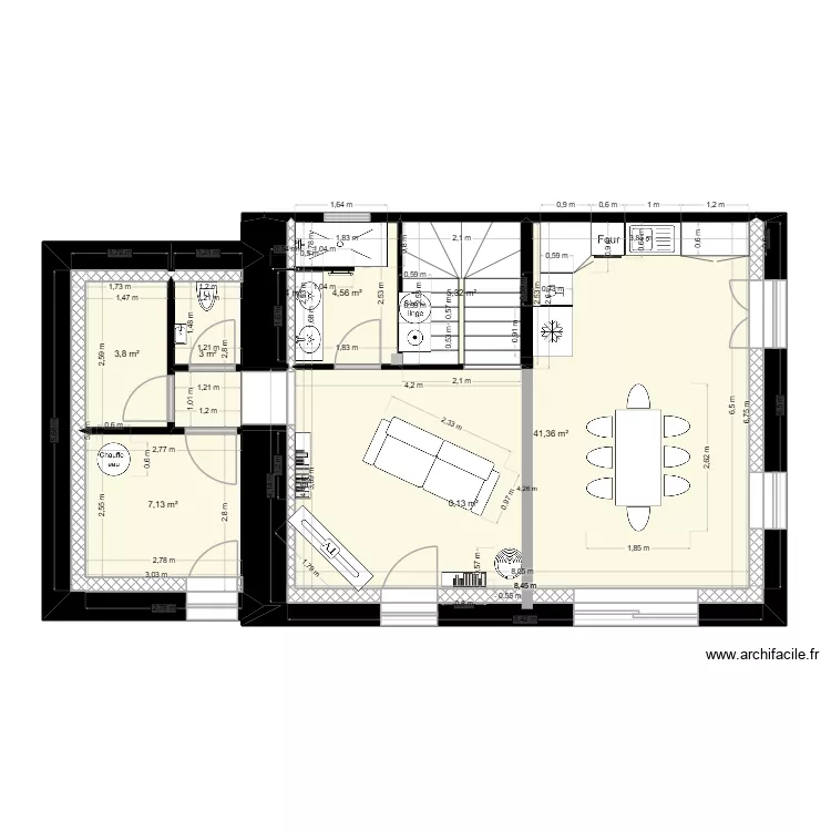 rdc 29/03/2026. Plan de 8  et 65 m²