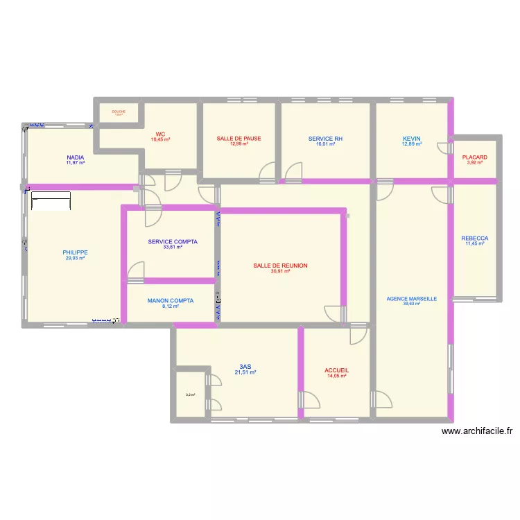 GABELS. Plan de 16  et 263 m²