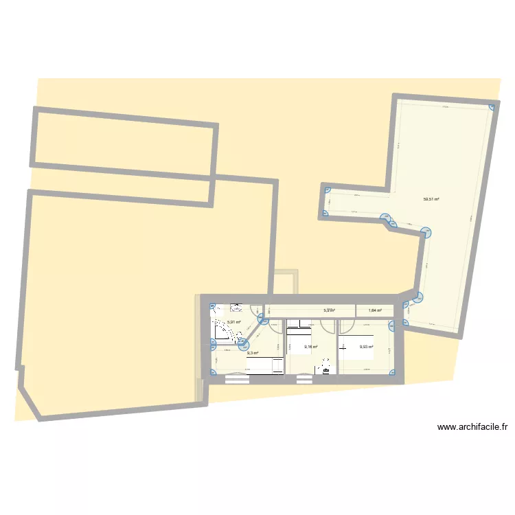 55 GyyNemer. Plan de 10  et 205 m²