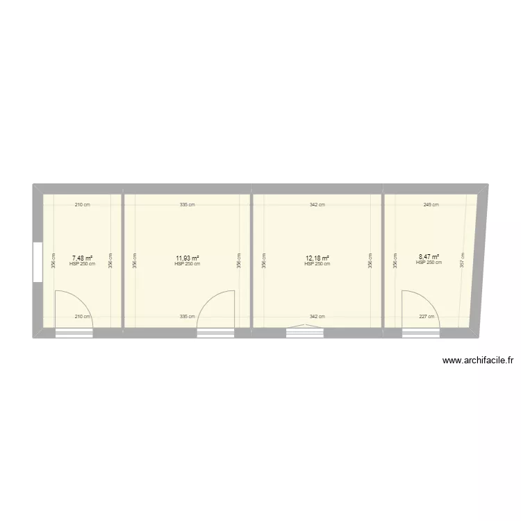 Appart &eacute;tage Alain. Plan de 