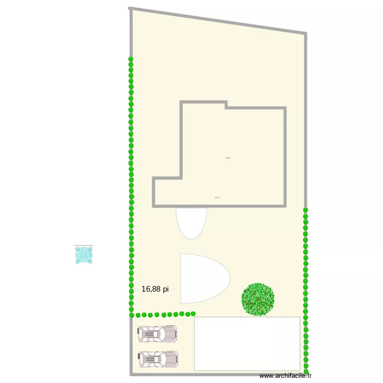 terrain ext&eacute;rieur. Plan de 