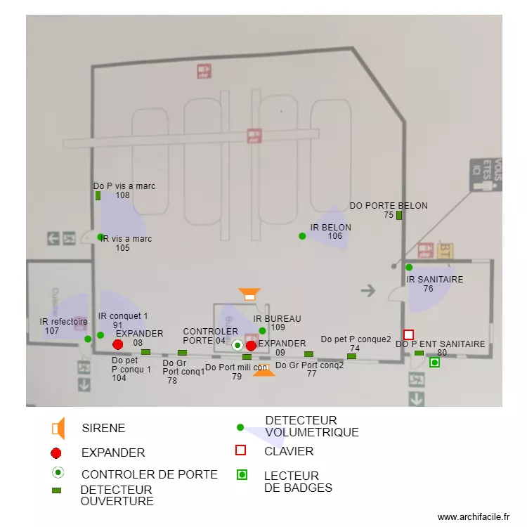cave de bailly ( pressoir ). Plan de 