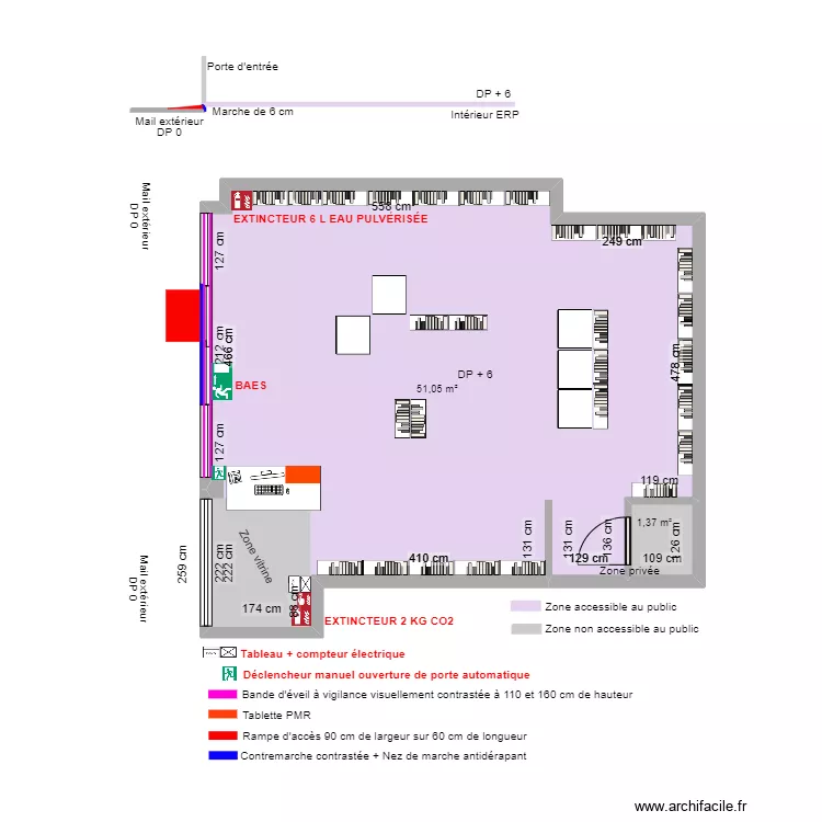 LILA DRESSING APRES TRAVAUX SÉCURITÉ INCENDIE. Plan de LILA DRESSING APRES TRAVAUX SÉCURITÉ INCENDIE. Plan de