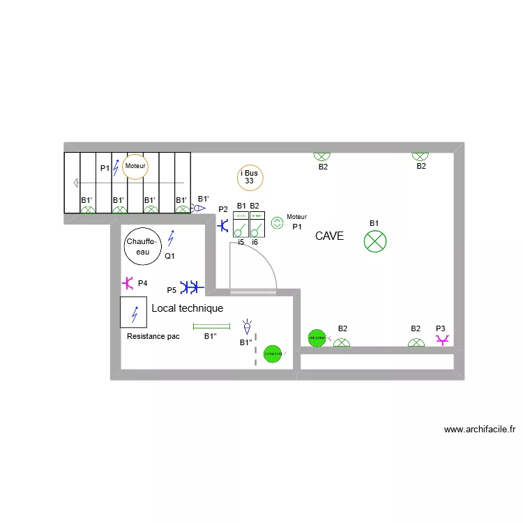 SOHIER CAVE elec. Plan de 3 et 17 m² SOHIER CAVE elec. Plan de 3 et 17 m²
