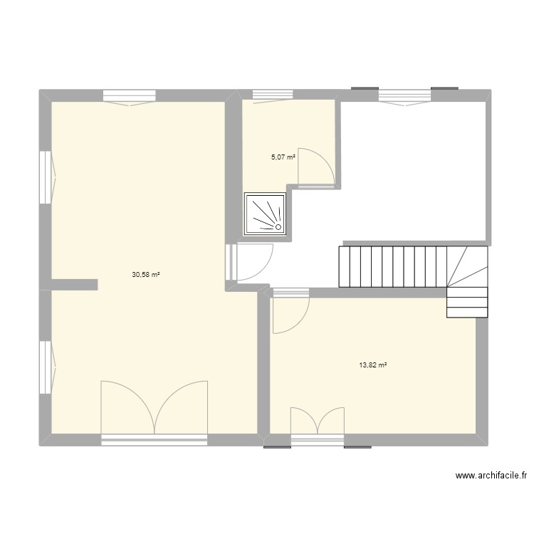 projet MAM1. Plan de 3 pièces et 49 m2