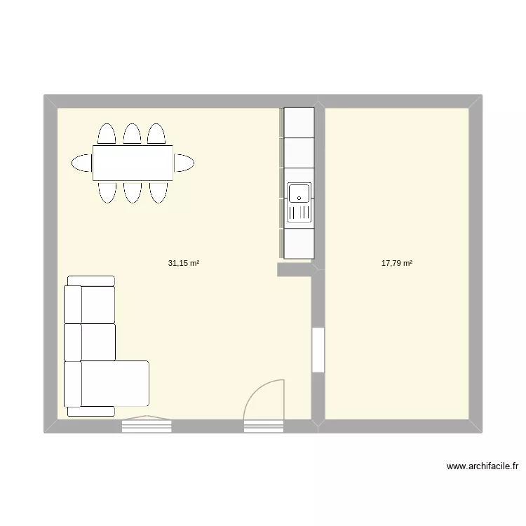 aaa. Plan de 2  et 49 m²