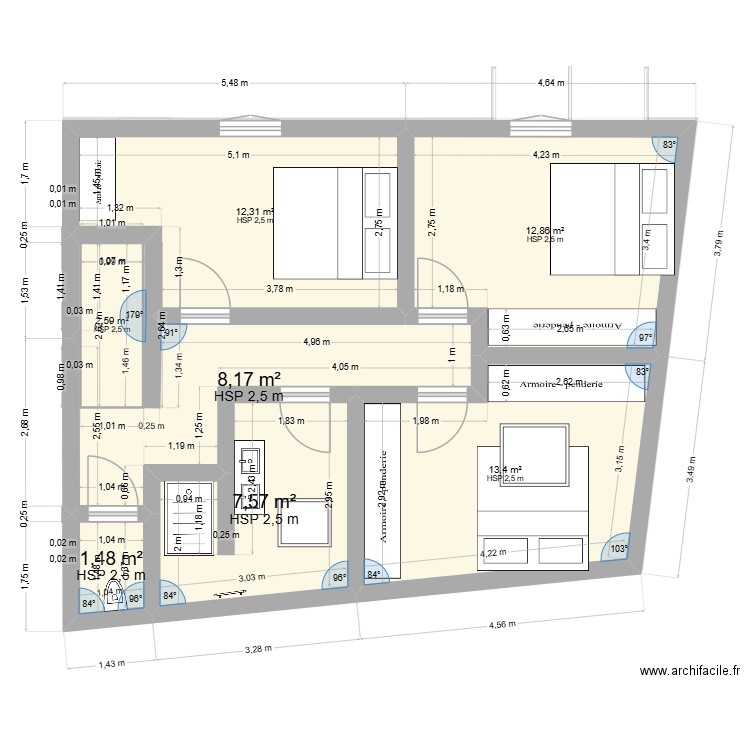 LOGIS D'ANTINE T4. Plan de 10 pièces et 121 m2