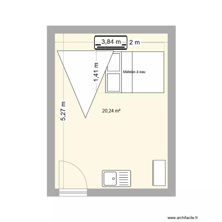 Salle Snoezelen. Plan de 3  et 61 m²