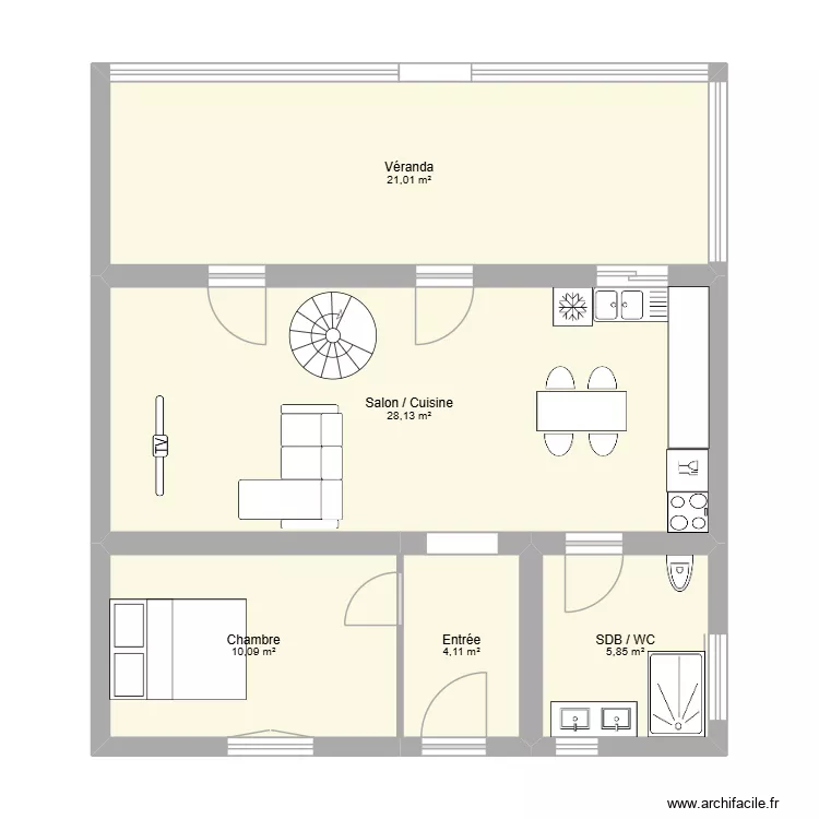 plan uebanisme. Plan de 5  et 69 m²