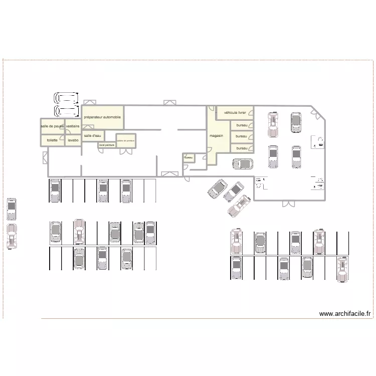 garage. Plan de 