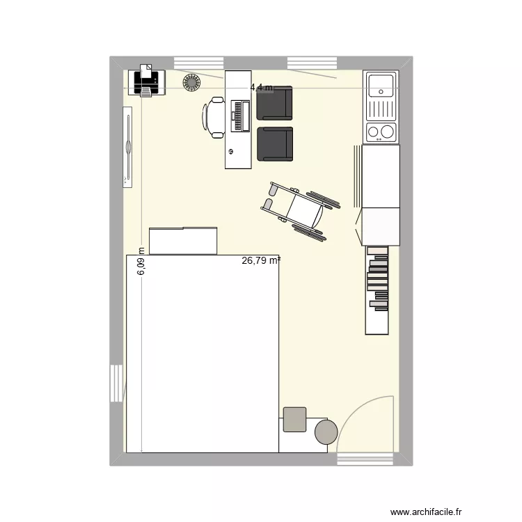 cabinet rrieux. Plan de 1  et 27 m²