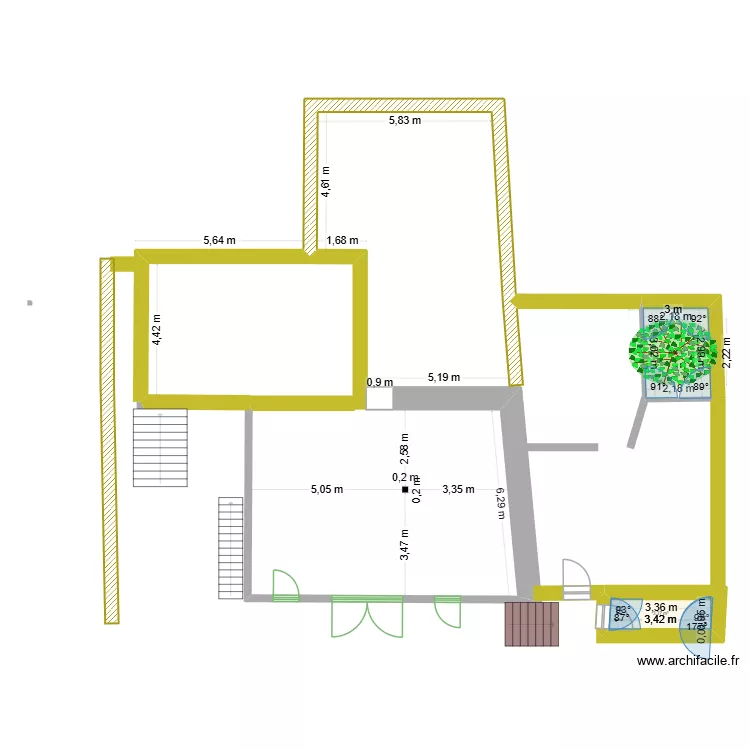 portugal 1. Plan de 2  et 10 m²